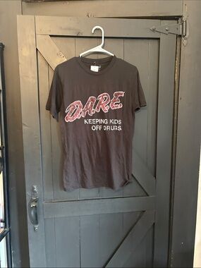 Hot Topic Black Graphic Tee with Red Accent